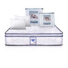Colchon Spring Air Panama City + Juego de Sábanas Ensueño + Protector Ensueño + 2 Almohadas SC